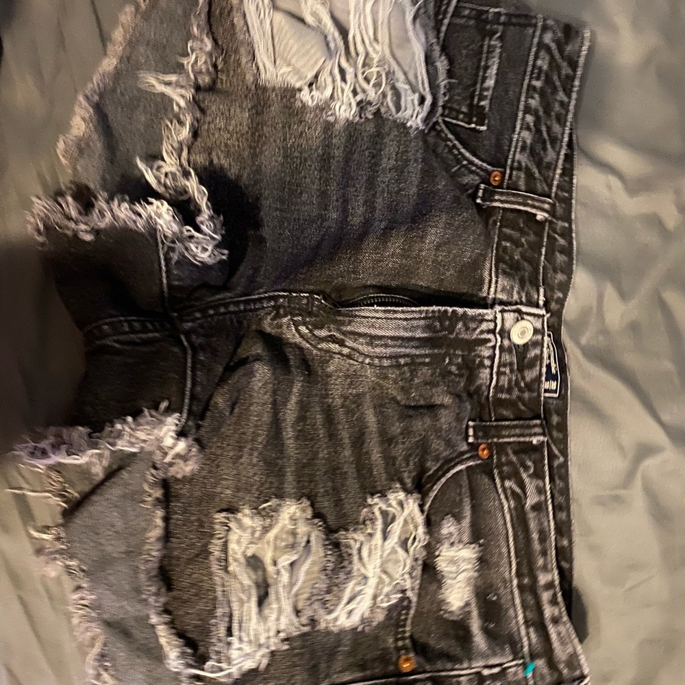 Black Ripped Shorts